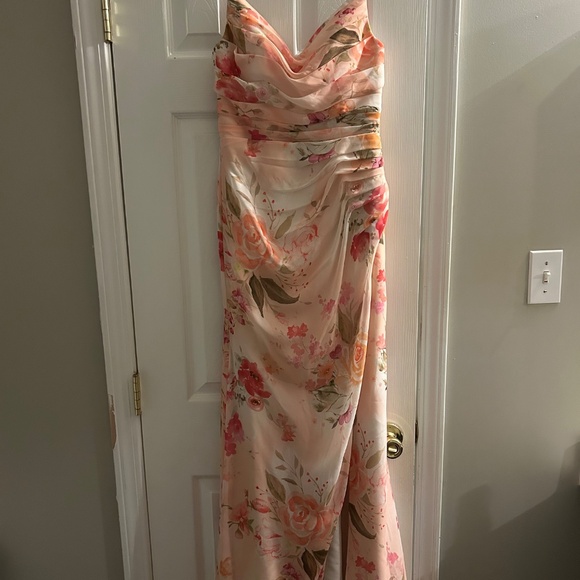 Azazie floral bridesmaid dress, worn once - Picture 2 of 4